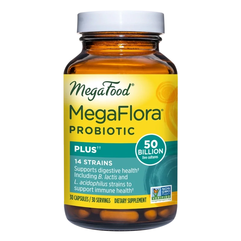 MEGAFOOD Megaflora Plus Probiotic 30 Caps.