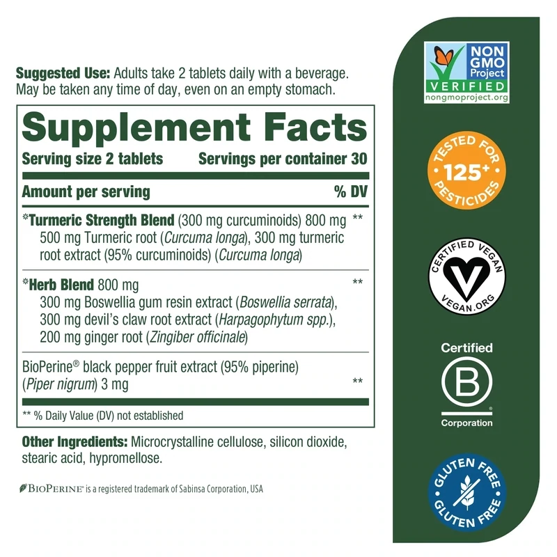 MegaFood Turmeric Strength For Joint 60 Tabs
