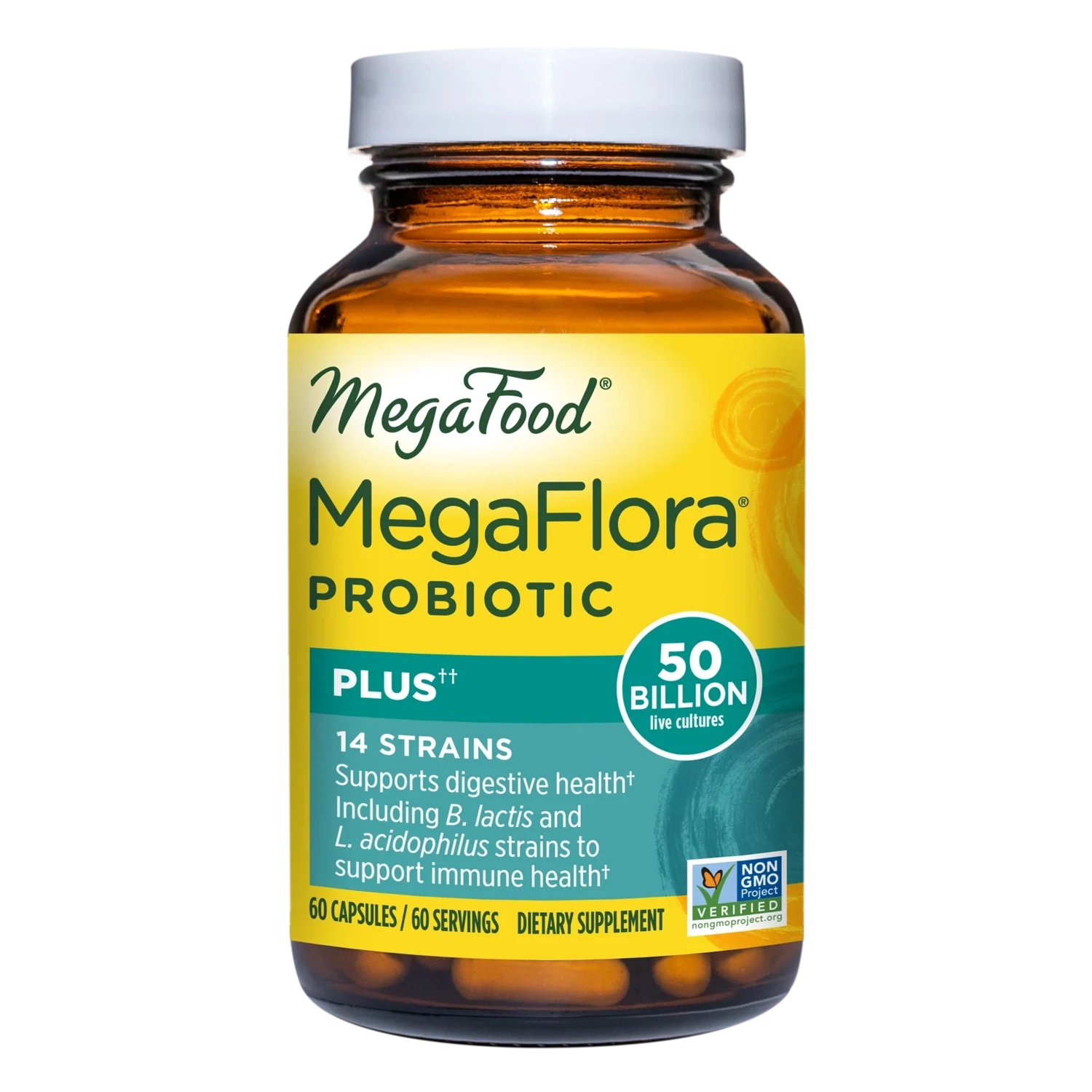 MEGAFOOD Megaflora Plus Probiotic 60 Caps.