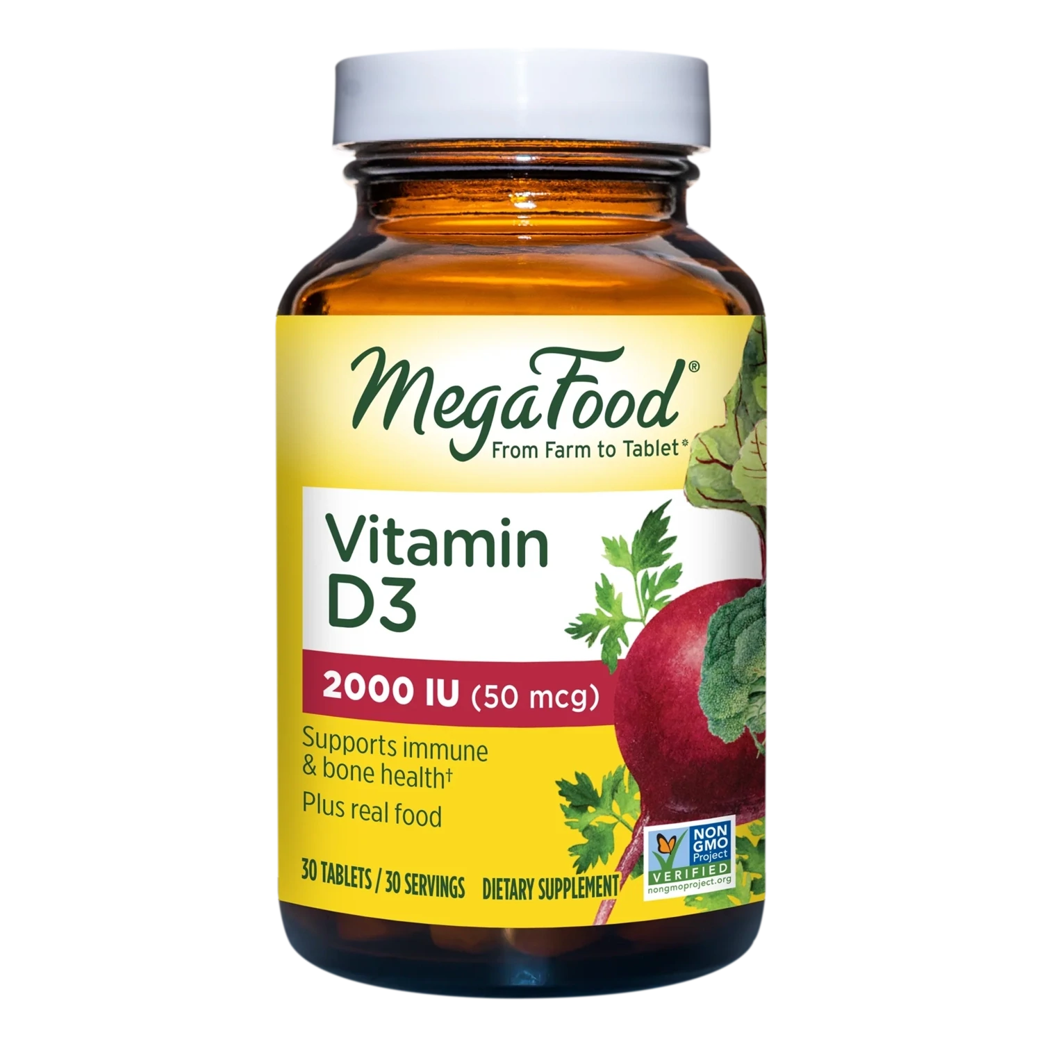 MegaFood Vitamin D3 2000 IU  30 tabs