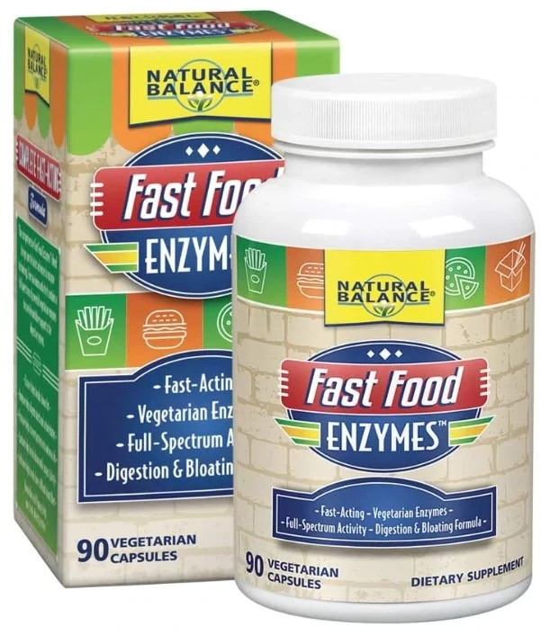 NATURAL BALANCE Fast Food Enzymes 90 Veg. Caps.