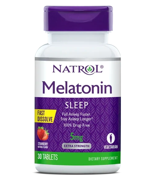 NATROL Melatonin Strawberry 5 mg. 90 Dissolv. Tabs.