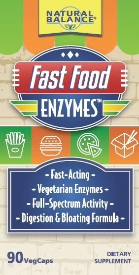 NATURAL BALANCE Fast Food Enzymes 90 Veg. Caps.