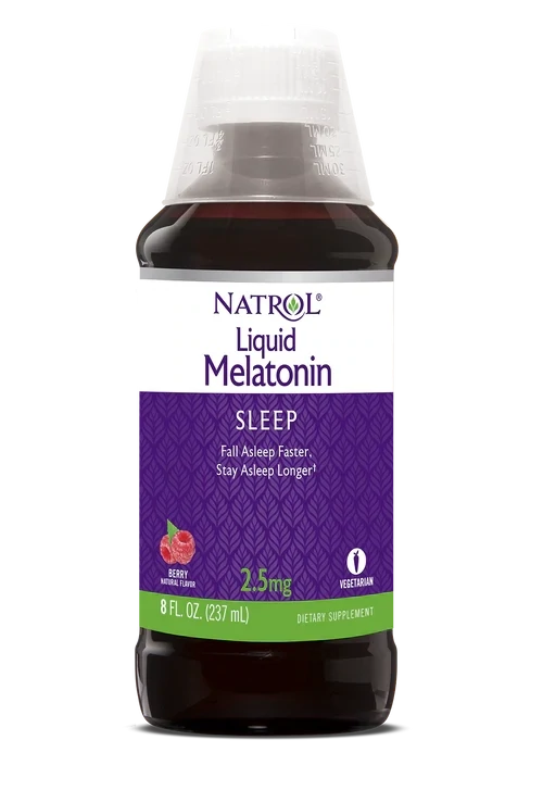 NATROL 2.5mg Liquid Melatonin Berry Flavor 8 Fl. Oz.