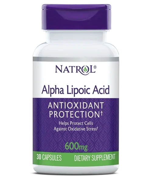 NATROL Alpha Lipoic Acid 600 mg. 30 Caps.