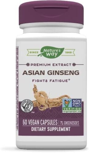 NATURE&#39;S WAY American Ginseng 550 mg. 50 Veg. Caps.