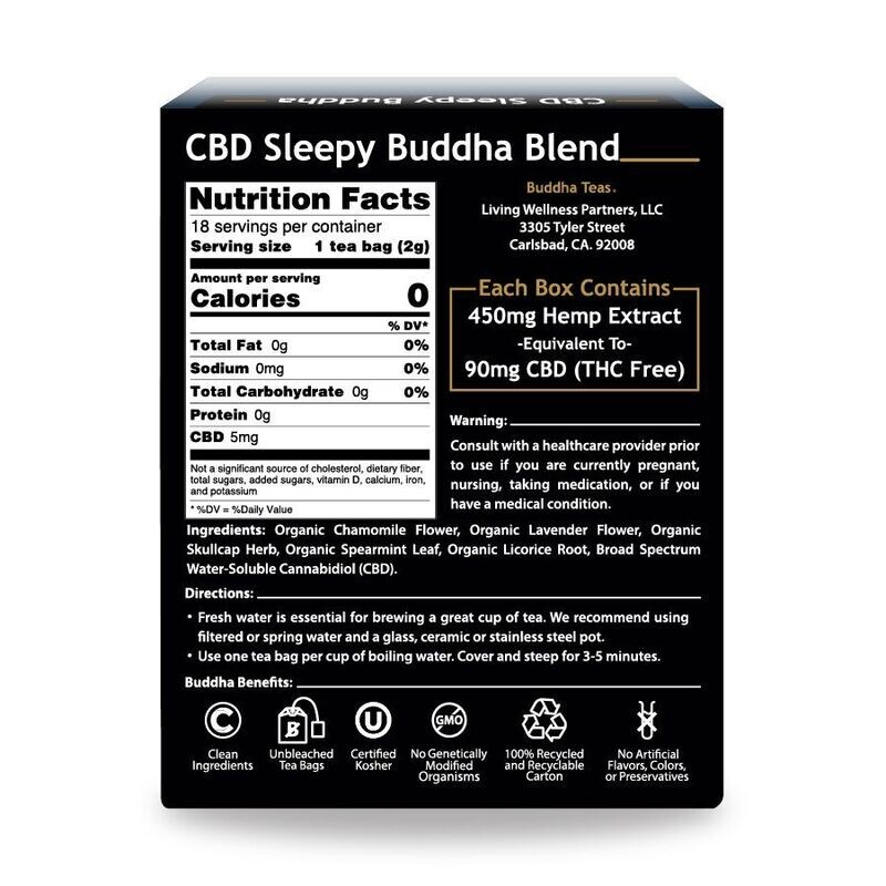BUDDHA TEAS CBD Sleepy Blend 18 Tea Bags