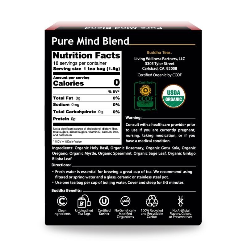 BUDDHA  Pure Mind Blend 18 Tea Bags