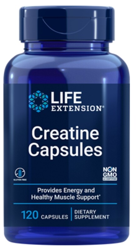 LIFE EXTENSION Creatine Capsules 120 Caps.