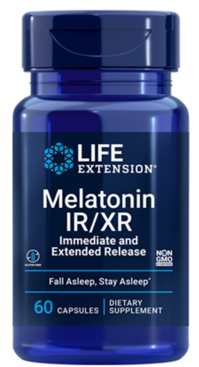 LIFE EXTENSION Melatonin IR/XR 60 Caps.