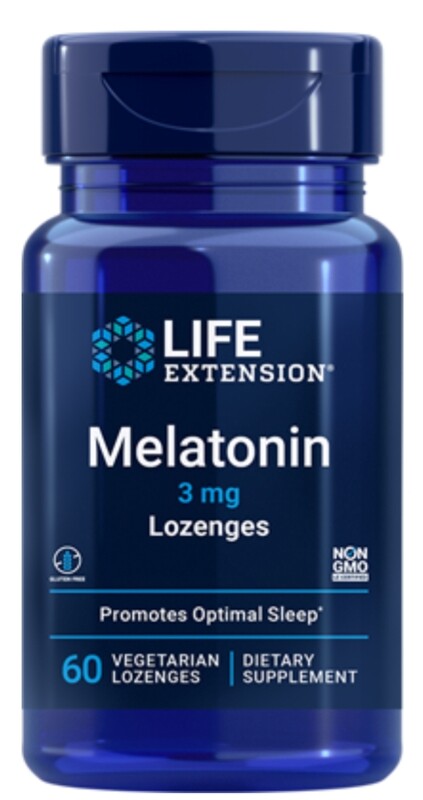 LIFE EXTENSION Melatonin 3 mg. 60 Veg. Lozenges