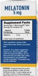 SUPERIOR SOURCE  Melatonin 5 mg. 60 Dissolvable Tabs.
