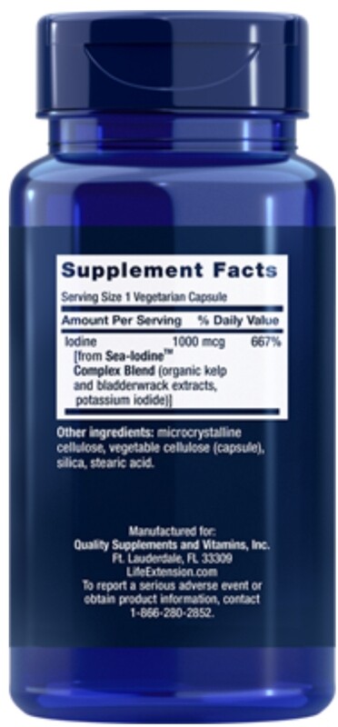 LIFE EXTENSION Sea-Iodine 1000 mcg. 60 Veg. Caps.