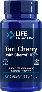 LIFE EXTENSION Tart Cherry w/CherryPURE  60 Veg. Caps.