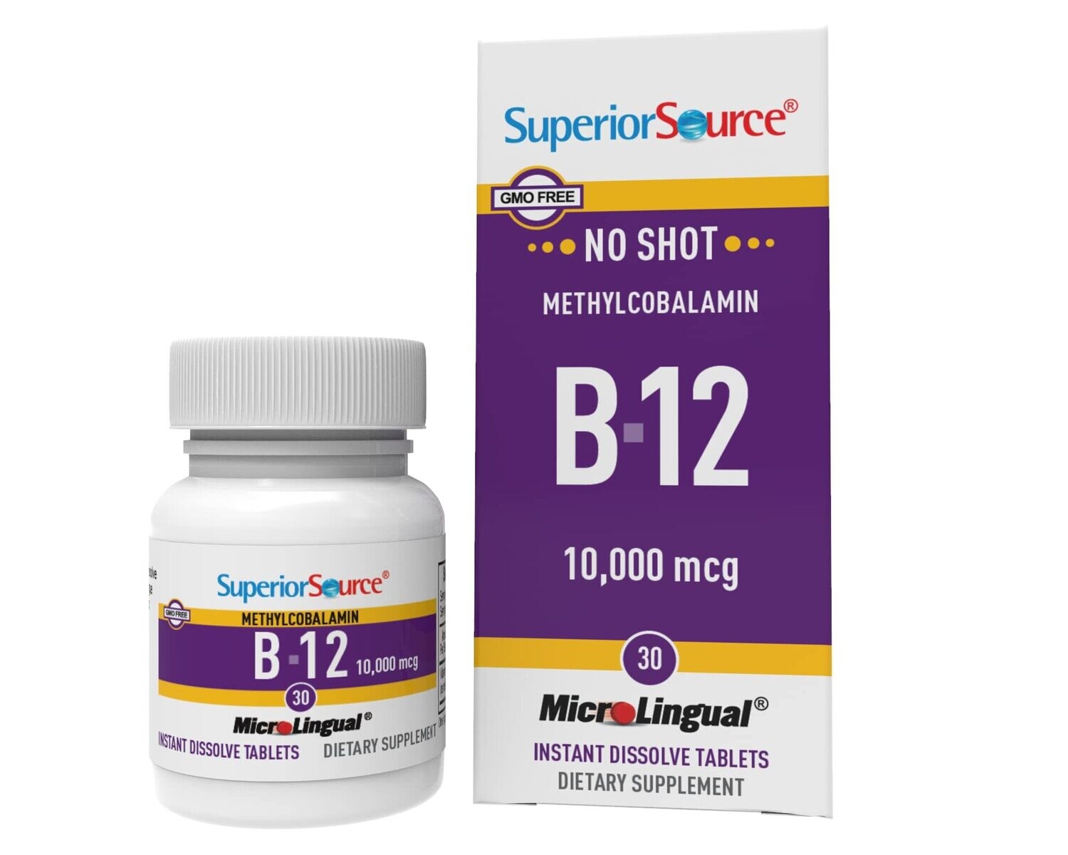 SUPERIOR SOURCE B-12 10,000 mcg. 30 MicroLingual Tabs.