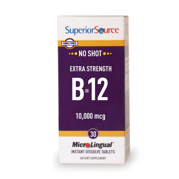 SUPERIOR SOURCE B-12 10,000 mcg. 30 MicroLingual Tabs.