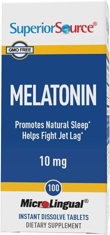 SUPERIOR SOURCE Melatonin 10 mg. 100 Dissolve Tabs.
