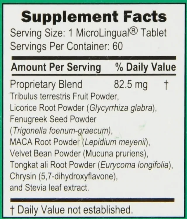 SUPERIOR SOURCE Testeral 60 Microlingual Tabs.