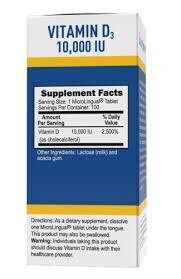SUPERIOR SOURCE Extra Str. Vit. D3 10,000 I.U. 100 Dissolv. Tabs.
