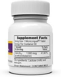 Superior Source No Shot Activated B-12 Methylcobalamin 1,000 mcg 60 dissolve tablets