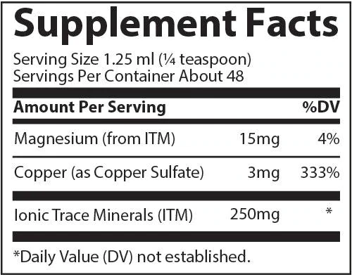 Trace Minerals Ionic Copper 3mg 2 fl oz