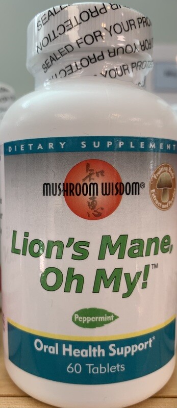 Mushroom Wisdom Lion&#39;s Mane, Oh My! 60 tabs