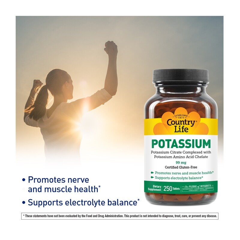 Country Life Potassium 99mg 250 tabs