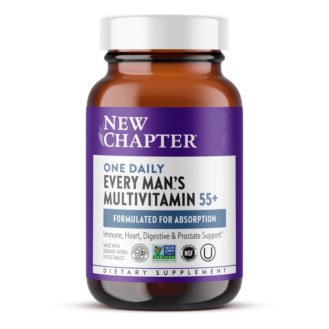 New Chapter One Daily Every Man&#39;s Multivitamin 55+ 72 tabs