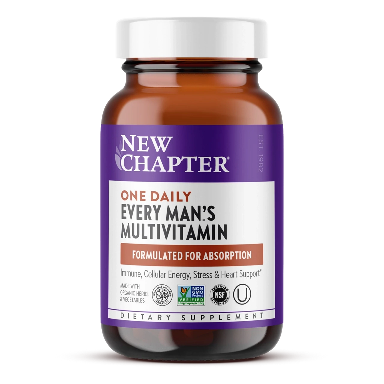 New Chapter Every Mans One Daily Multi 72 Veg. Tabs.