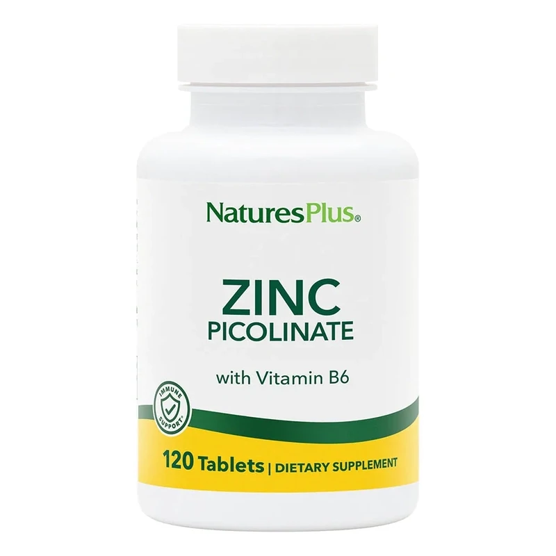 NATURES PLUS Zinc Picolinate w/B6 120 Tabs.