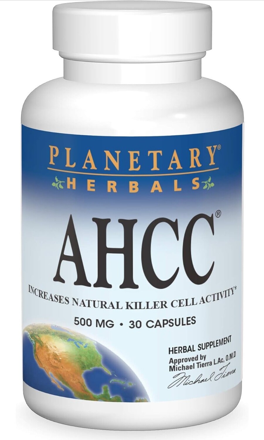 PLANETARY HERBALS  AHCC 500 mg. 30 Caps.