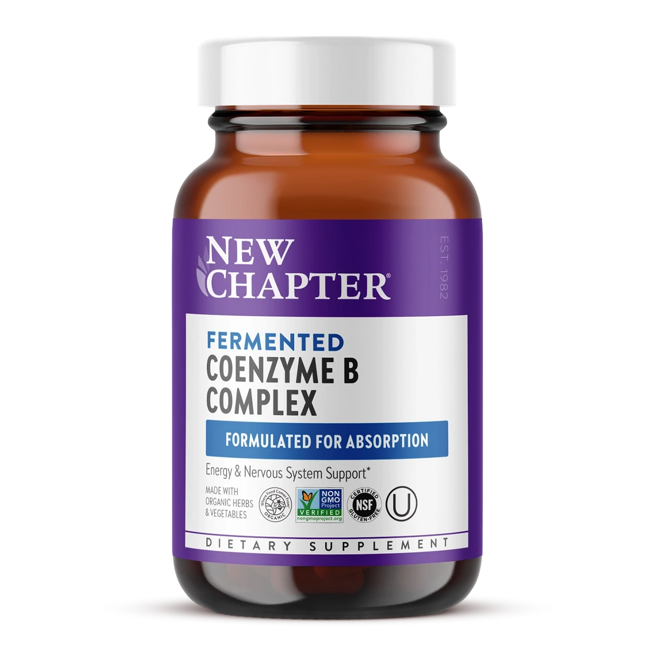 NEW CHAPTER Fermented Coenzyme B Complex 60 Veg. Tabs.