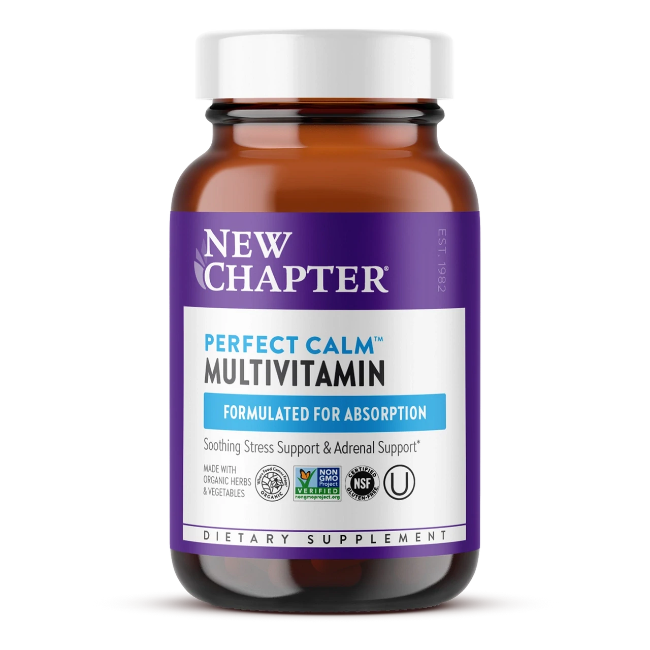 NEW CHAPTER Perfect Calm MultiVit. 72 Veg. Tabs.