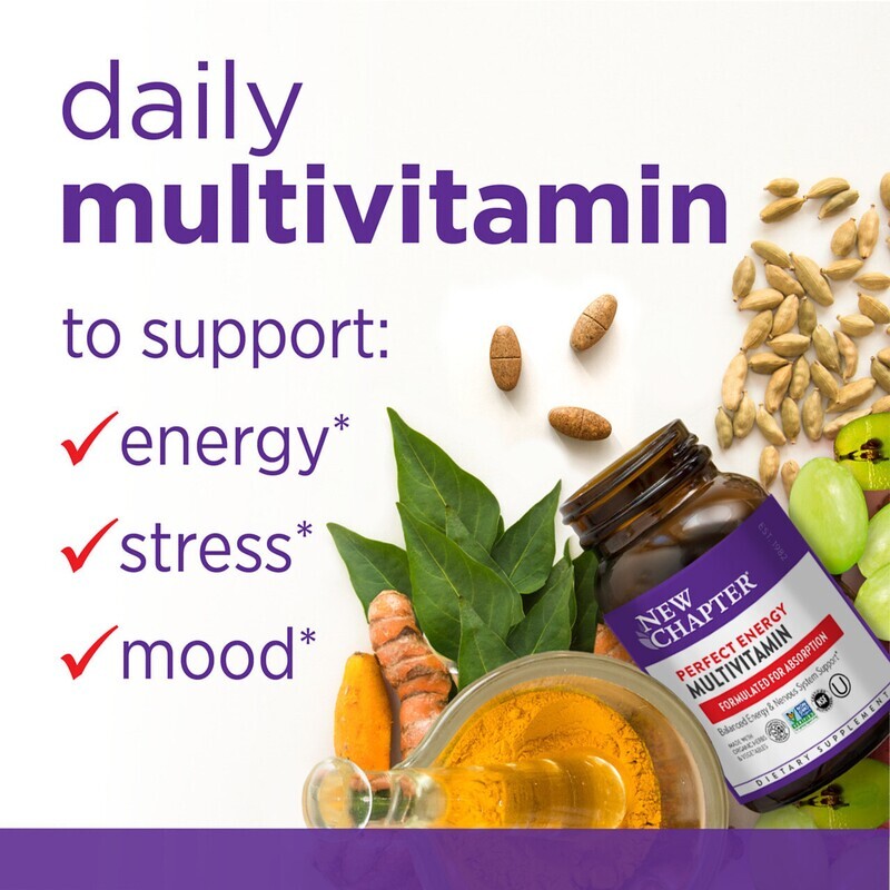 NEW CHAPTER Perfect Energy Multivit. 96 Veg. Tabs.
