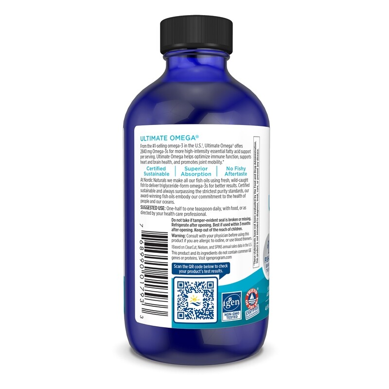 NORDIC NATURALS Ult. Omega Lemon Flavor 4 Fl. Oz.