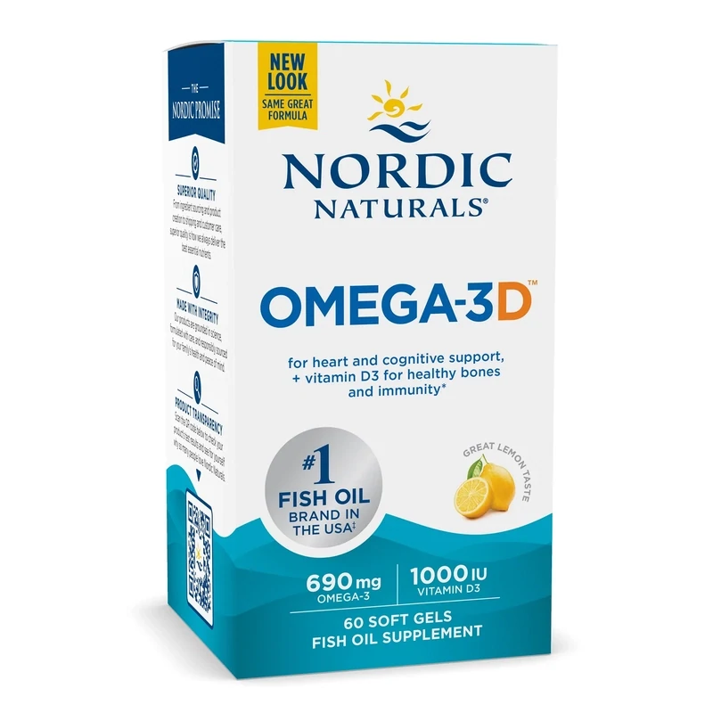 NORDIC NATURALS Omega-3D 60 softgels lemon flavor
