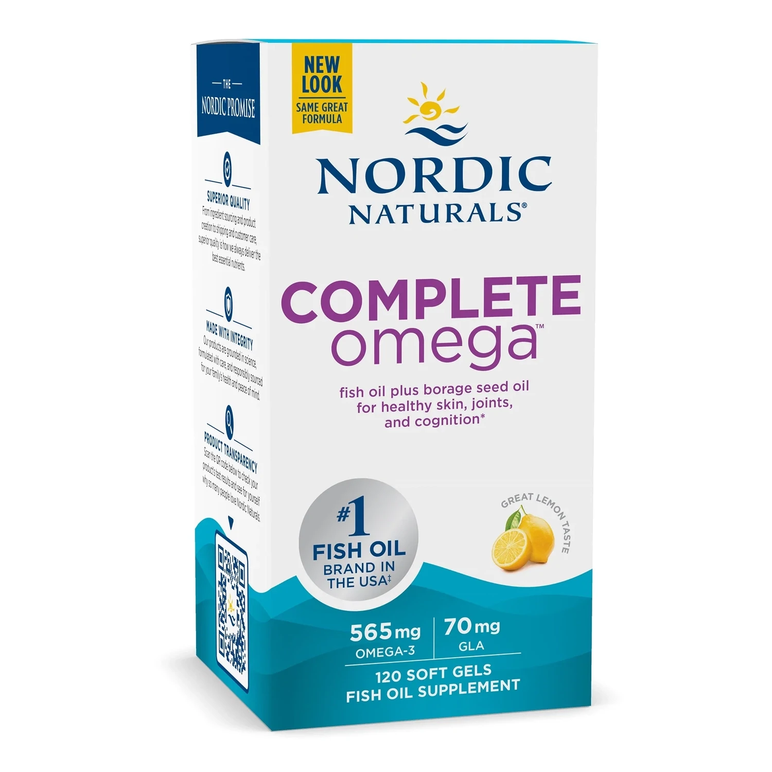 NORDIC NATURALS Complete Omega Lemon Flavor 120 Softgels