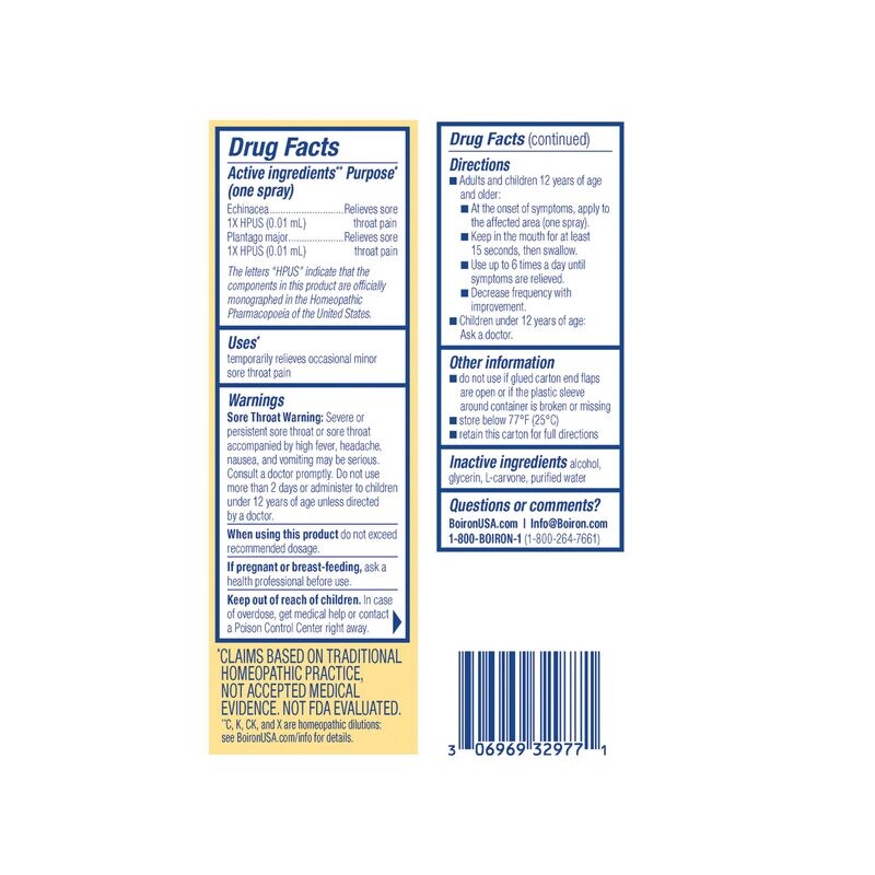 Boiron Throat Calm Spray 20ml
