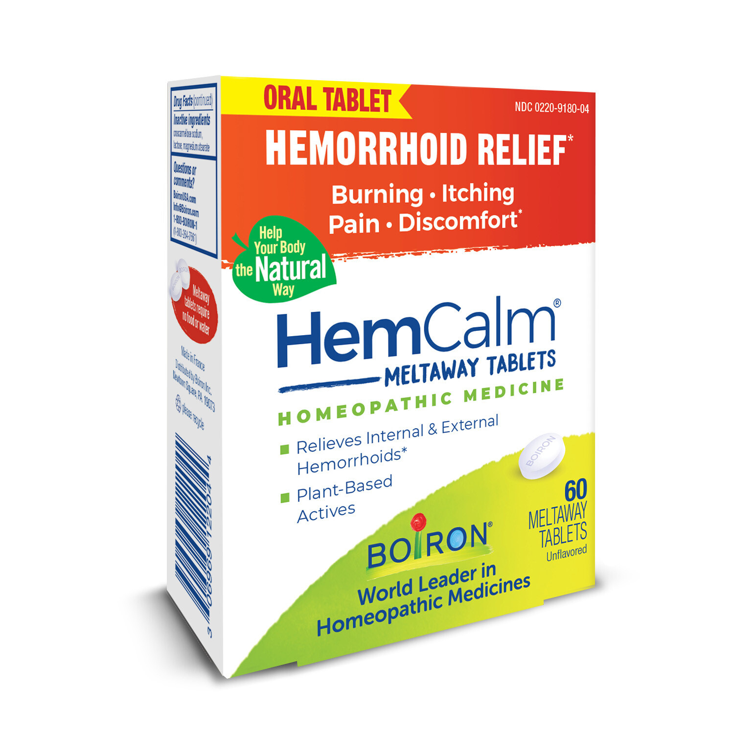 Boiron HemCalm Meltaway Tabs 60 count