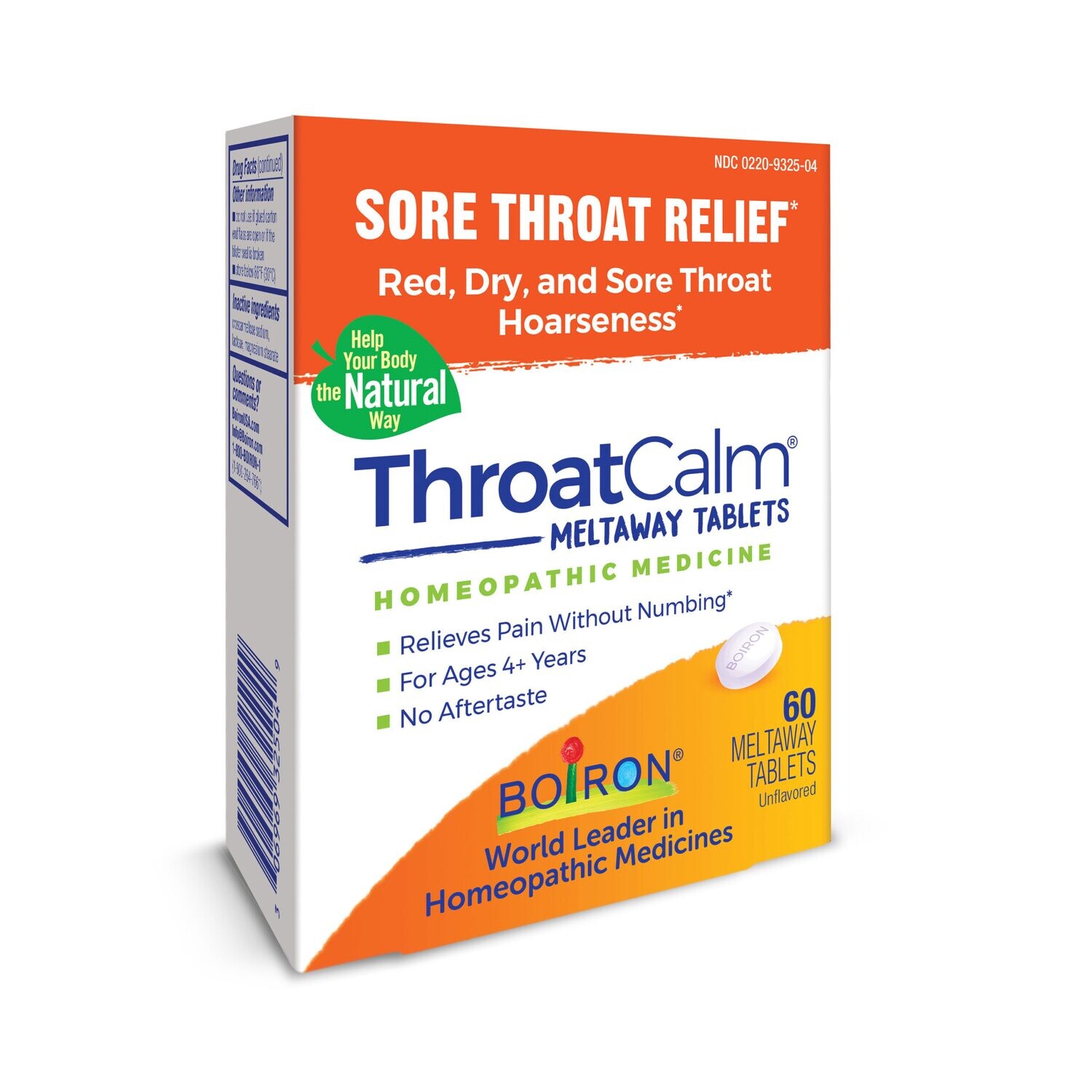BOIRON Throat Calm 60 Tabs.