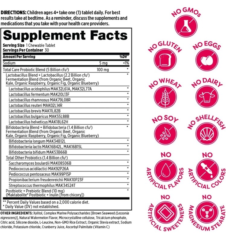 PROBULIN My Little Bugs Total Care Probiotic 30 Chew. Tabs. Watermelon Flavor