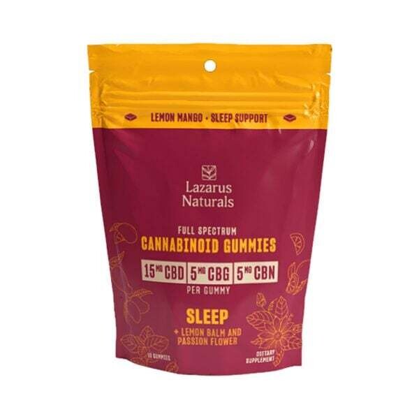 Lazarus Naturals Full Spectrum 15mg CBD, 5mg CBG &amp; CBN 5mg Sleep