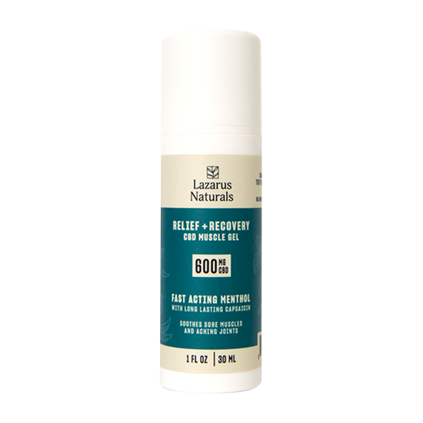 LAZARUS NATURALS Relief + Recovery CBD Muscle Gel 1oz
