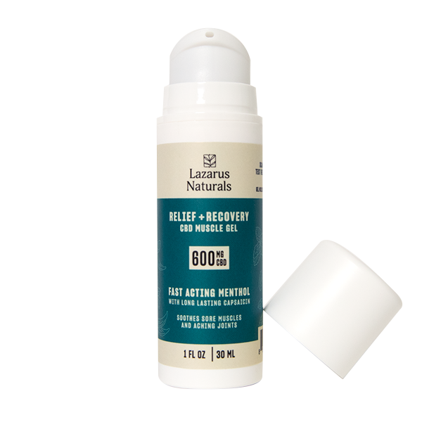 LAZARUS NATURALS Relief + Recovery CBD Muscle Gel 1oz