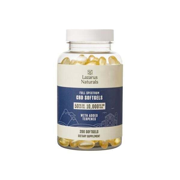 Lazarus Naturals Full Spectrum 50mg Softgels 200 Softgels