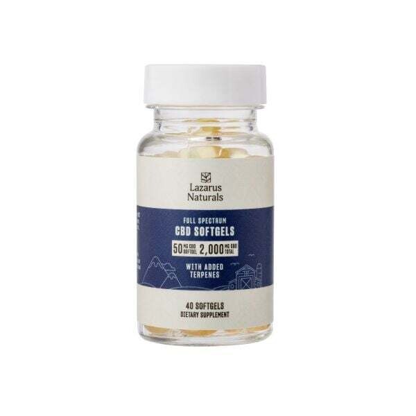 Lazarus Naturals Full Spectrum CBD Softgels 50mg