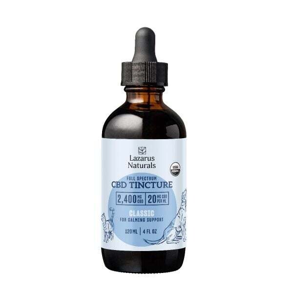 Lazarus Naturals Classic 2,400mg Pet CBD Pet Tincture