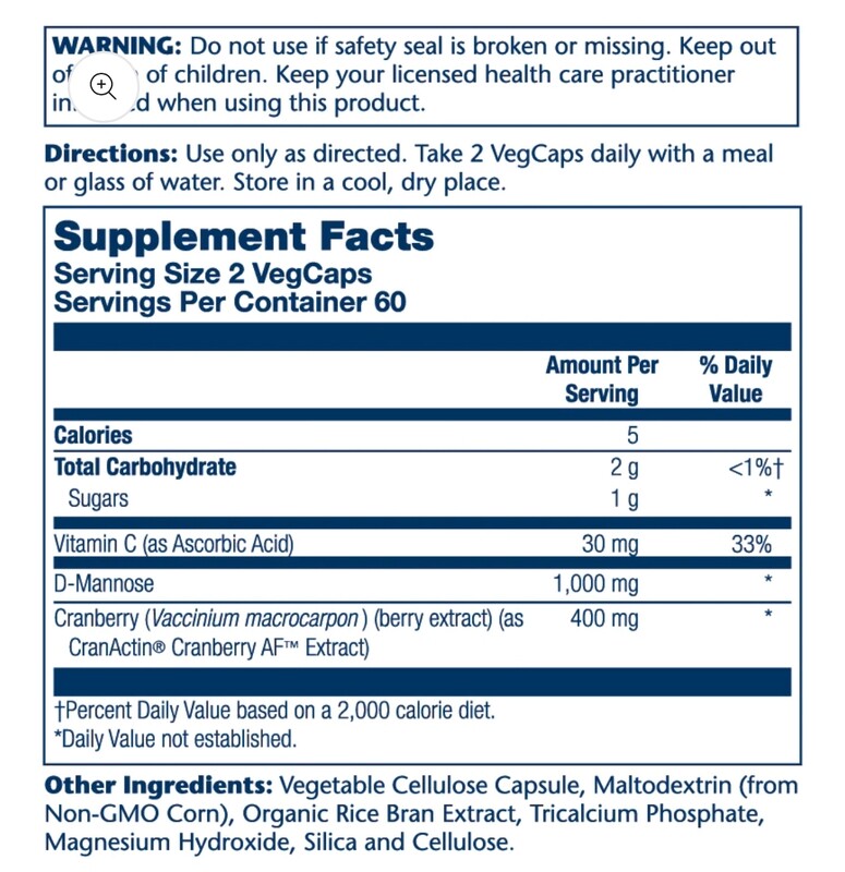 Solaray Dmannose 1000mg 120vc