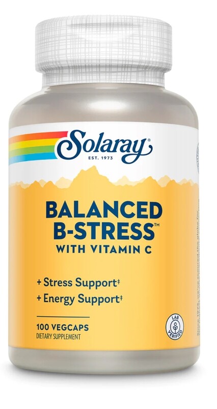 SOLARAY  Balanced B-Stress With Vit C 100 Veg. Caps.