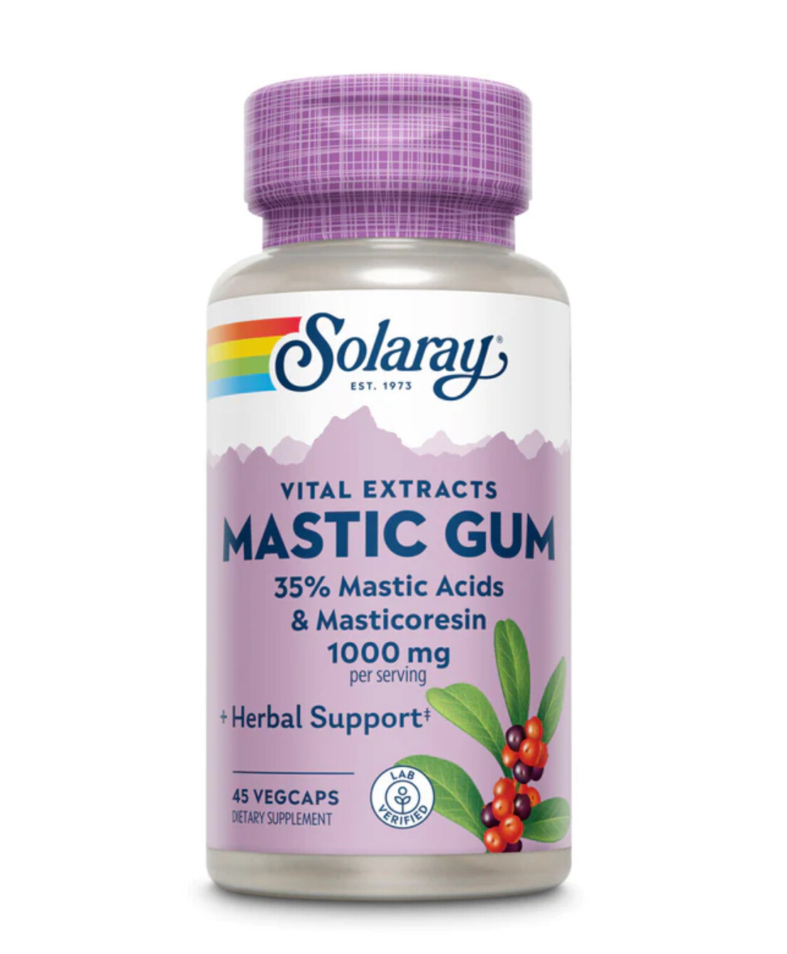 SOLARAY Mastic Gum Extr. 500 mg. 45 Veg. Caps.